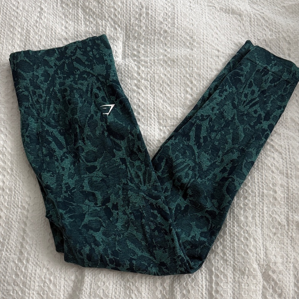 Gymshark Green Patterned Leggings